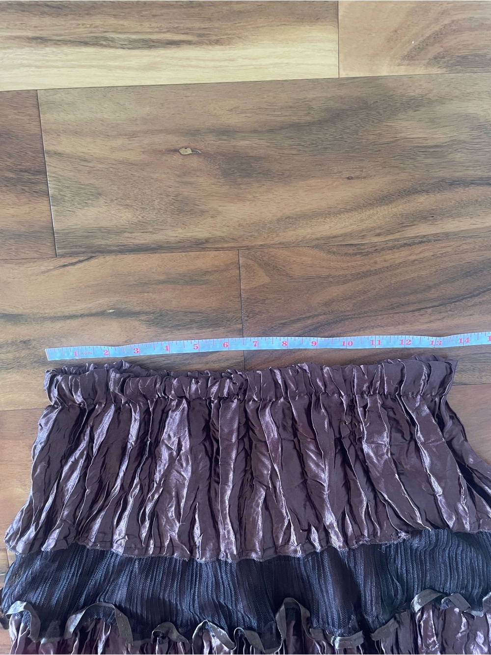 Whimsygoth Brown Ruffle Tiered Maxi Skirt - Picture 3 of 6